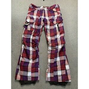 Burton DryRide SnowBoard Pants Womans Size XL Plaid Skiing Outdoors